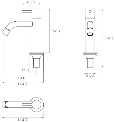 WP-0201M ก๊อกเดี่ยวอ่างล้างหน้า รุ่น MAE PING