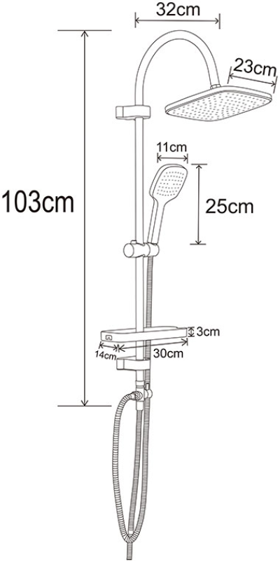 RA SQ-RAIN2022 เรนชาวเวอร์น้ำเย็น/น้ำอุ่น SQ