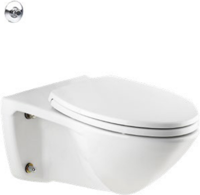 CWT708H โถสุขภัณฑ์แขวนผนัง (สำหรับฟลัชวาล์ว) (ชนิดท่อน้ำเข้าด้านหลัง)