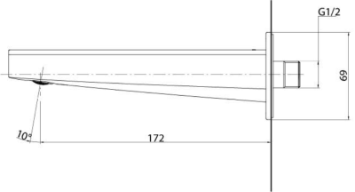 TBG10001T#PBR ชุดทางน้ำออกสำหรับอ่างอาบน้ำ