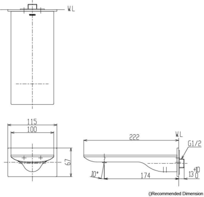 TBP02001T#BN ชุดทางน้ำออกสำหรับอ่างอาบน้ำ