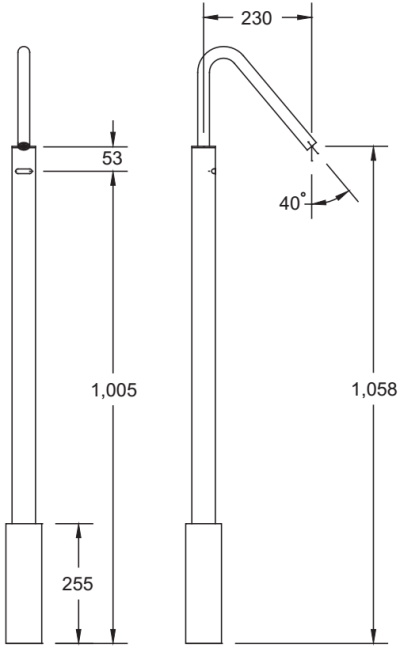 SA 3505 ก๊อกอ่างล้างหน้า แบบตั้งพื้น