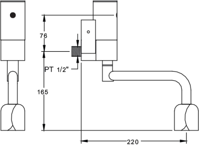 SA 3442 T ก๊อกอ่างล้างหน้า แบบเซ็นเซอร์