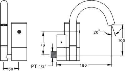 SA 3414 ก๊อกอ่างล้างหน้า แบบเซ็นเซอร์