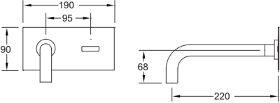 SA 3201 T ก๊อกอ่างล้างหน้า แบบเซ็นเซอร์