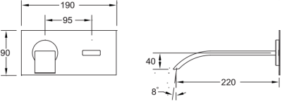  SA 3241 ST ก๊อกอ่างล้างหน้า แบบเซ็นเซอร์
