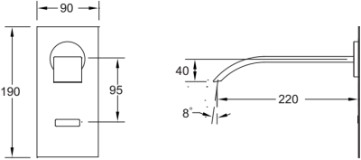 SA 3240 S ก๊อกอ่างล้างหน้า แบบเซ็นเซอร์