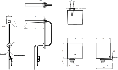 TLE25005T-EC ก๊อกเดี่ยวเซ็นเซอร์ ชนิดฝังผนัง สร้างพลังงานในตัวเอง