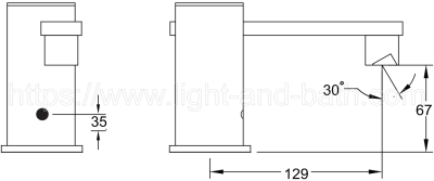 SA 3124 W ก๊อกอ่างล้างหน้า แบบเซ็นเซอร์