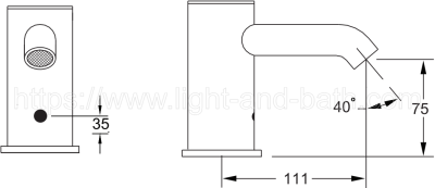 SA 3121 W ก๊อกอ่างล้างหน้า แบบเซ็นเซอร์