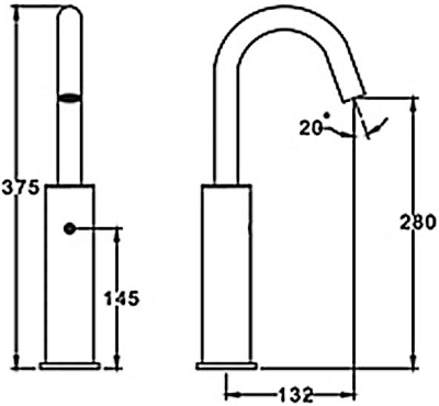 SA 3110-10 ก๊อกอ่างล้างหน้า แบบเซ็นเซอร์