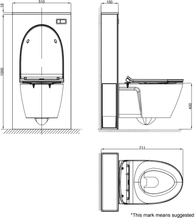 TF-3119YB1-WT-0 สุขภัณฑ์ แบบแขวนผนัง รุ่น ACACIA SUPASLEEK