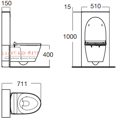 TF-3119YB1-WT-0 สุขภัณฑ์ แบบแขวนผนัง รุ่น ACACIA SUPASLEEK