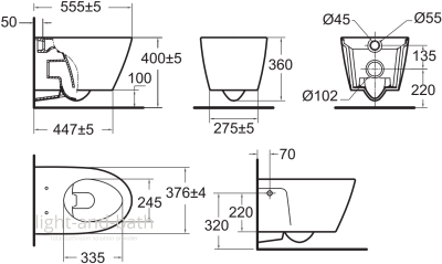  TF-3119-WT สุขภัณฑ์ แบบแขวนผนัง รุ่น ACACIA EVOLUTION (ไม่รวมฝารองนั่ง)