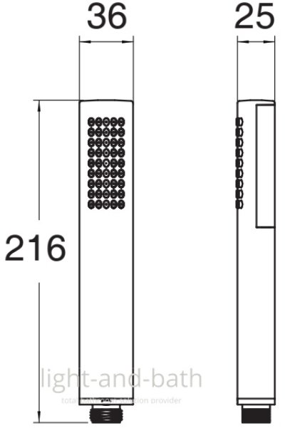 A-6013-HS ชุดฝักบัวสายอ่อน 1 ระบบ รุ่น SLIM