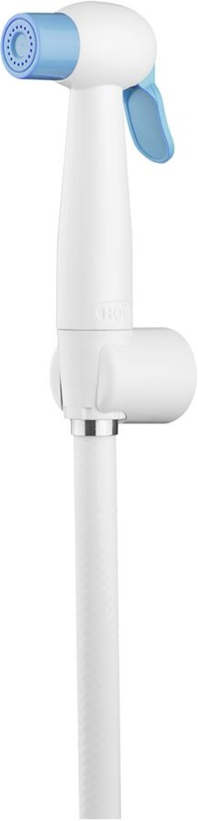 FXHOY-0026TZ ชุดหัวฉีดชำระทรงกลมสีขาว+ฟ้า+สายพลาสติกสีขาว รุ่น FANCY