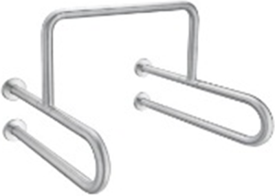 KB-13-836-ST(D) ราวทรงตัวคู่ แบบติดผนัง ขนาด 60x46x55 ซม. (Ø 38 มม) (สแตนเลส 304)