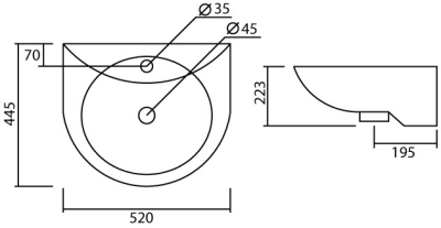 MC223 อ่างล้างหน้า แบบแขวนผนัง