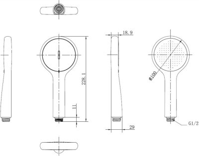 FFASS506-000560BT0 ฝักบัวสายอ่อน 1 ฟังก์ชั่น พร้อมสายและขอแขวน รุ่น GENIE (สีชมพู)