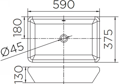 ECW-01-210-11 อ่างล้างหน้า แบบวางบนเคาน์เตอร์
