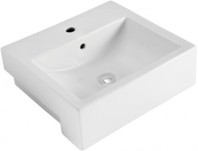 K-17066X-1-WK อ่างล้างหน้า แบบฝังครึ่งเคาน์เตอร์ รุ่น MILANO (สีขาว)