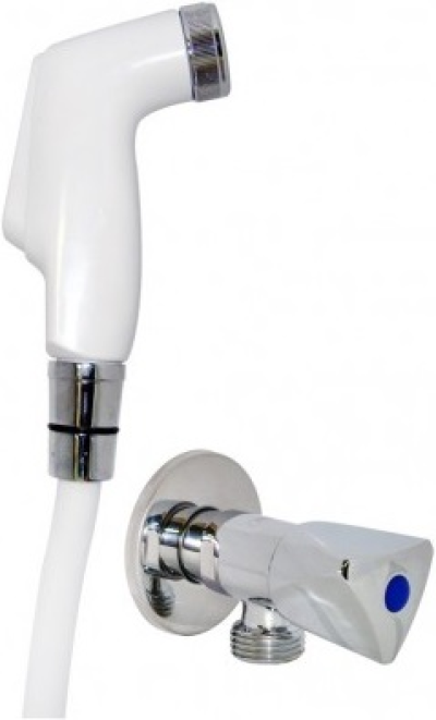 SE-007 ชุดสายฉีดชำระ HANG4 สีขาว+STOP VALVE 