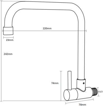 RA A11011-A9999 ก๊อกซิ้งค์ น้ำเย็น ออกกำแพง สแตนเลส