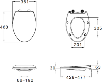 C91313(HM) ฝารองนั่งชักโครก (SOFT CLOSE) (แทน C91311(HM))
