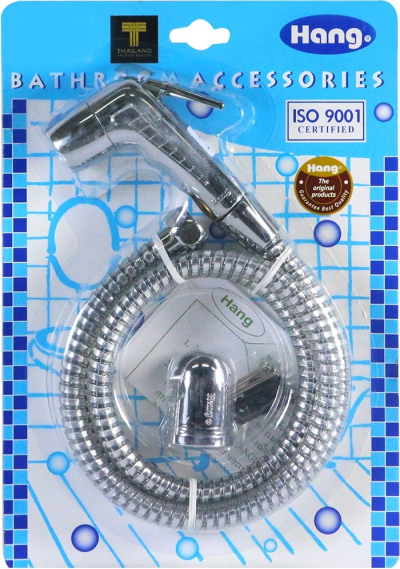 SS-02CR สายฉีดชำระ สีโครเมี่ยม