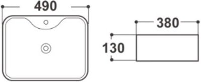 AQ GREY-MT อ่างล้างหน้าแบบวางบนเคาน์เตอร์ MATT GREY