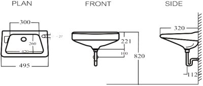 6213-WT อ่างล้างหน้า แบบแขวนผนัง รุ่น ASTER