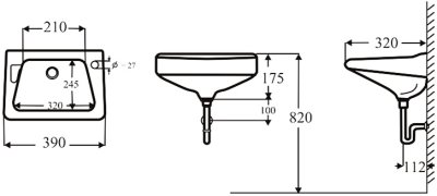 6214-WT อ่างล้างหน้า แบบแขวนผนังicon