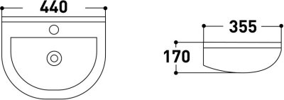 AQ 60688 อ่างล้างหน้า แบบแขวนผนัง