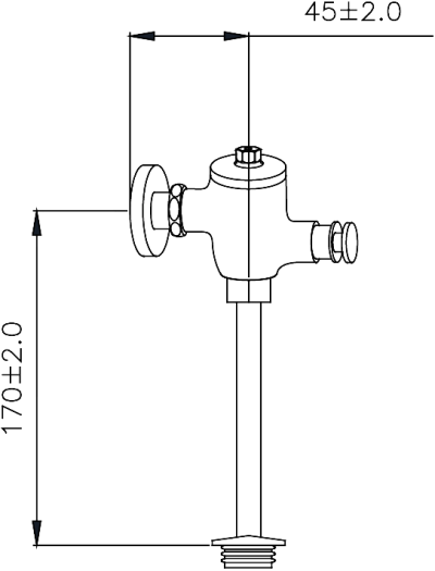 PFB-103 ฟลัชวาล์ว โถปัสสาวะชาย