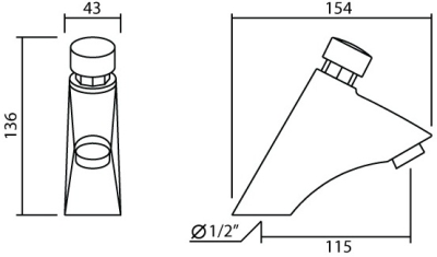 MGS-1104 ก๊อกเดี่ยวอ่างล้างหน้า แบบปิดอัตโนมัติ