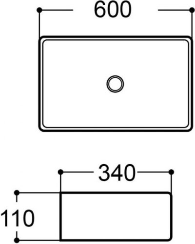 AQ 8885522 อ่างล้างหน้า แบบวางบนเคาน์เตอร์ 