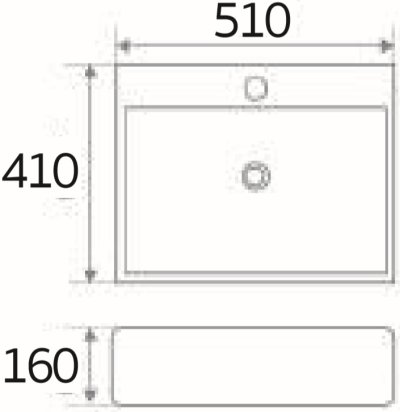 ECW-03-111F-11 อ่างล้างหน้า แบบแขวนผนัง