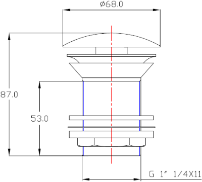 BW-35 สะดืออ่างล้างหน้า แบบกด