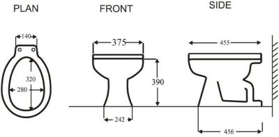 7470-WT สุขภัณฑ์ แบบนั่งราบ ราดน้ำ