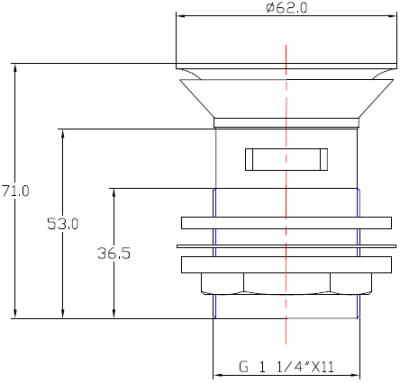 BW-34 สะดืออ่างล้างหน้า แบบกด