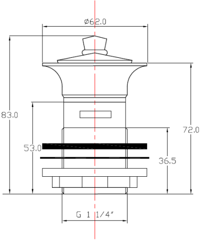 BW-33 สะดืออ่างล้างหน้า แบบดึงล็อค