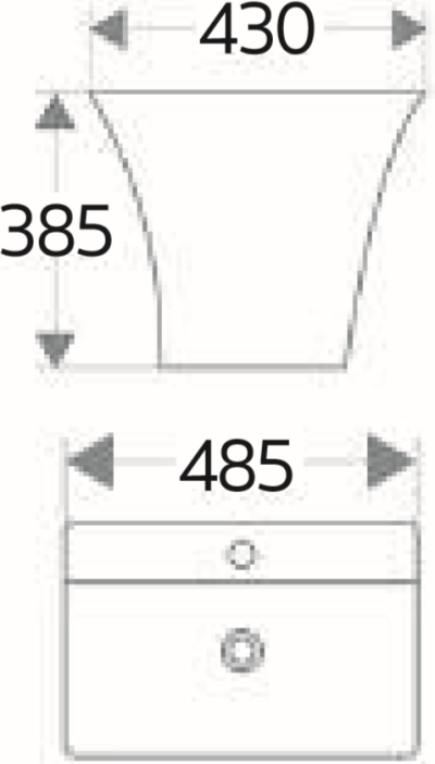 ECW-04-111F-11 อ่างล้างหน้า แบบแขวนผนัง