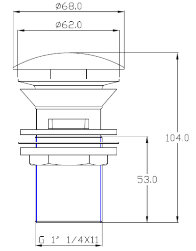 BW-37 สะดืออ่างล้างหน้า แบบกด