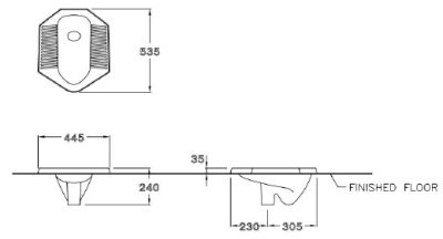 C211 สุขภัณฑ์ แบบนั่งยอง รุ่น SQUAT 4