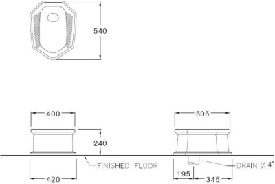 P39010 สุขภัณฑ์ แบบนั่งยอง มีฐาน