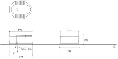 K-17918X-WK สุขภัณฑ์ แบบนั่งยอง มีฐาน รุ่น MINI SQUAT (สีขาว)