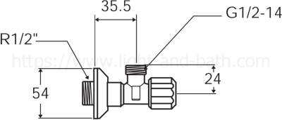 A-4400 สต๊อปวาล์ว ขนาด 1/2 นิ้ว