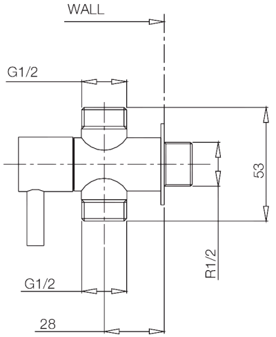 WS-0312 วาล์วเปิด-ปิดน้ำ แบบเข้า 1 ออก 2 รุ่น WANG