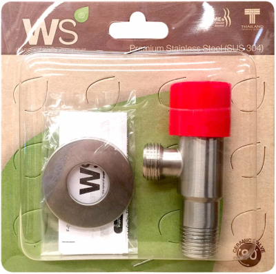 WS-0313R สต๊อปวาล์ว 1 ทาง (สำหรับใช้กับน้ำอุ่น) ขนาด 1/2 นิ้ว (4 หุน) รุ่น WANG