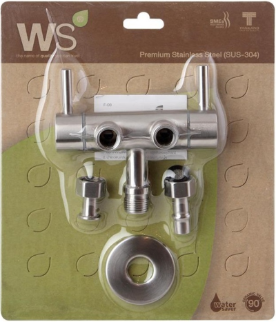 WS-0294 สต๊อปวาล์วแบบ 2 ทาง ระบบเปิด-ปิด 2 ทาง สำหรับต่อสายเครื่องซักผ้าและสายยาง รุ่น MAE-PING